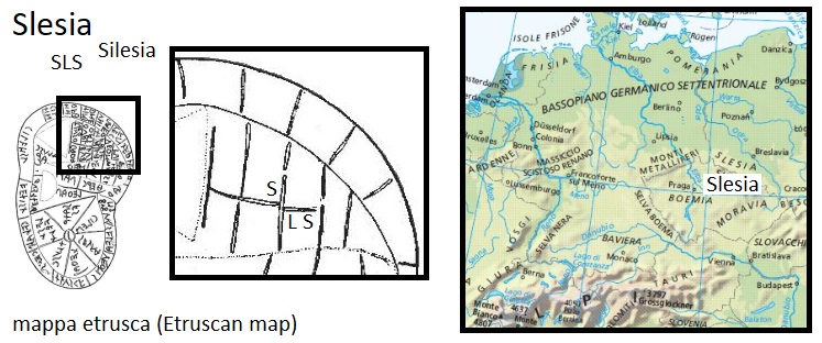Slesia (Silesia) nella mappa etrusca (in the Etruscan map)