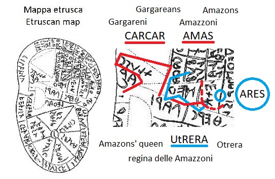 Amazzoni e Gargareni nella mappa etrusca (Amazons and Gargareans in the Etruscan liver map)
