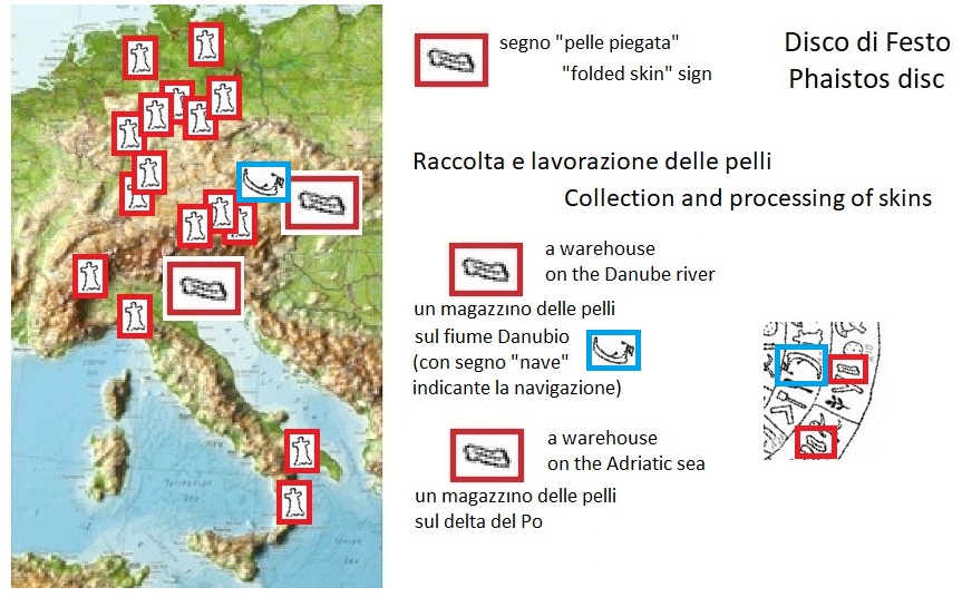 Sul delta del Po e sul Danubio i due deposto dove venivano raccolte le pelli (On the Adriatic sea and on the Danube river the twho warehouse where they collect the skins)