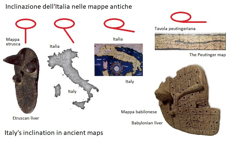 Inclinazione dell'Italia nelle mappe antiche (Italy's inclination in the ancient maps)