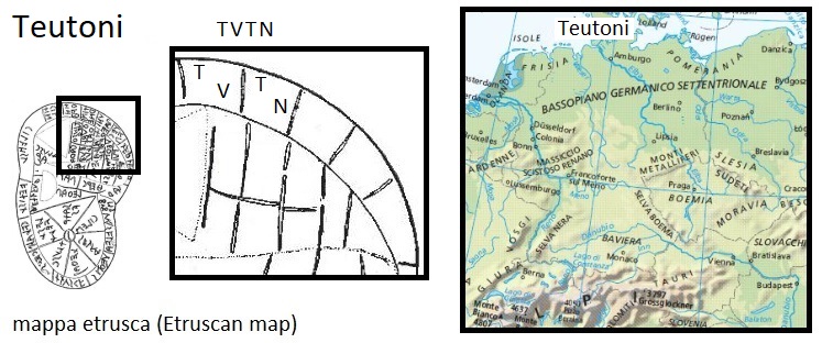 Teutoni (Teutones) nella mappa etrusca (in the Etruscan map)