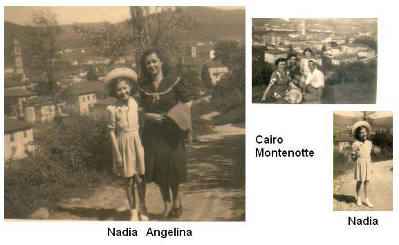Angelina Mippa, Angelino Mazzon, Nadia Perin, Luigi Perin a Cairo Montenotte (salita del castello)
